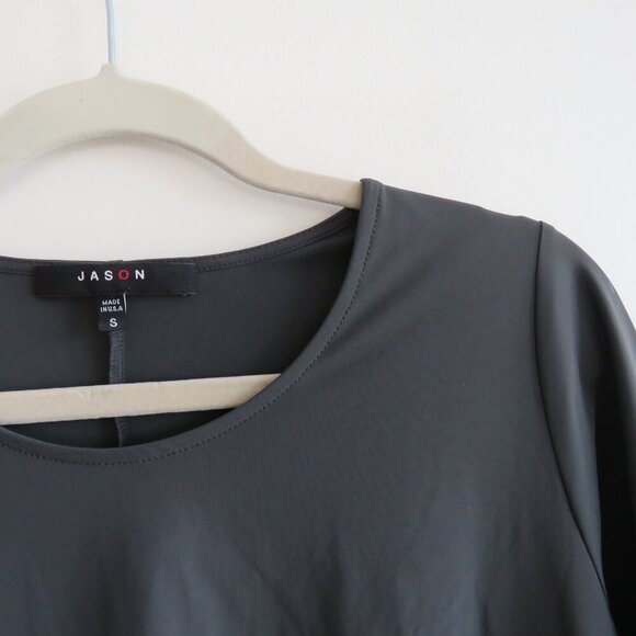 JASON Portofino Pocket Tunic Top in Dark Gray Lagenlook Minimalist - Size S - Picture 6 of 16